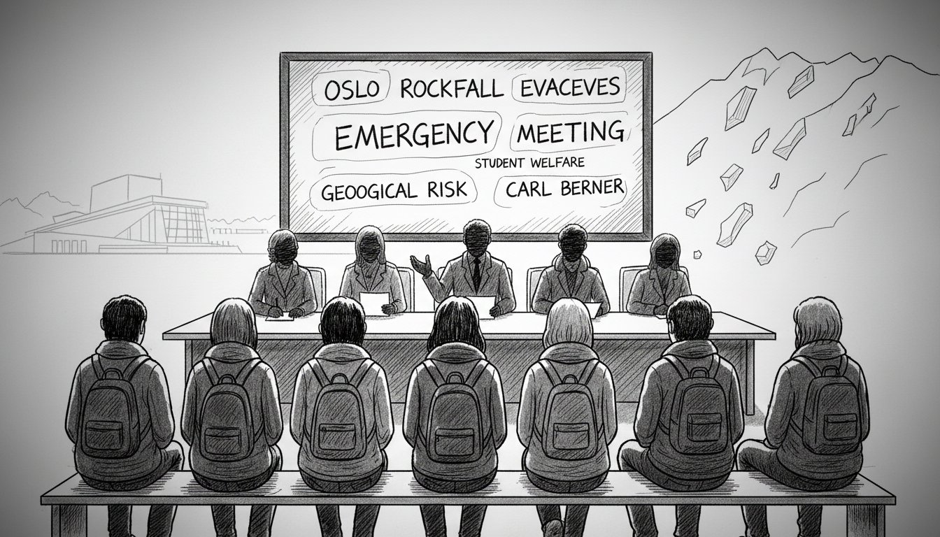 Oslo Rockfall Evacuees Attend Emergency Meeting