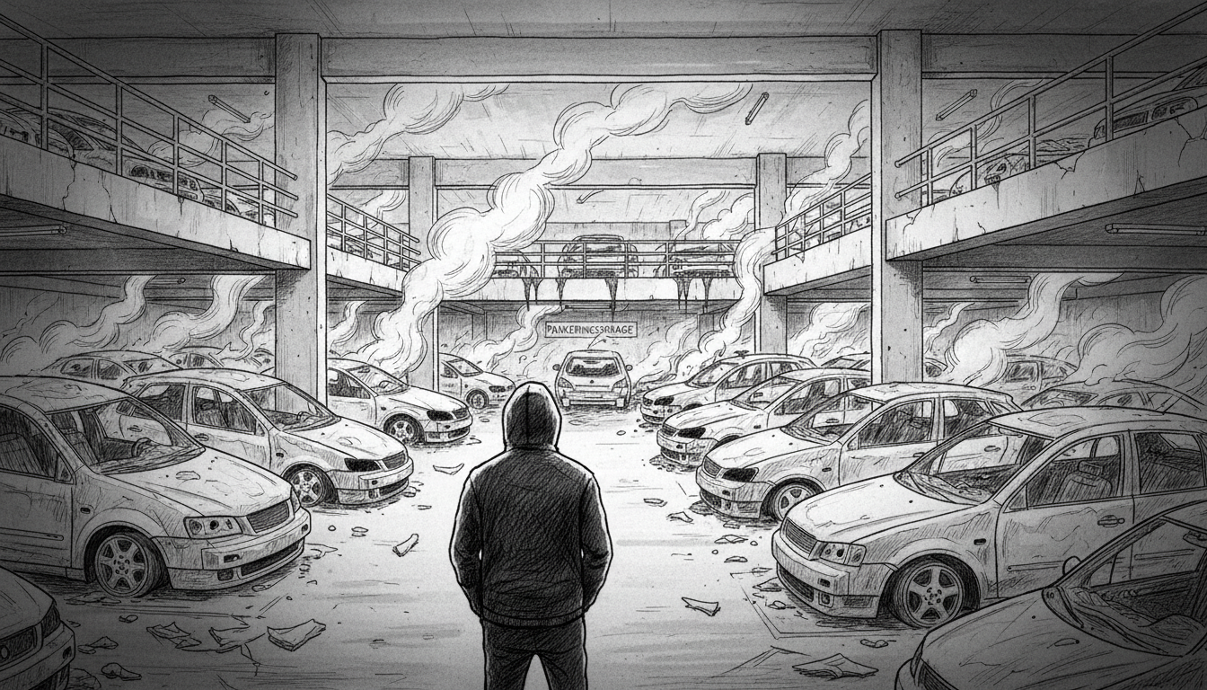 Stockholm Garage Fire Damages Dozens of Vehicles