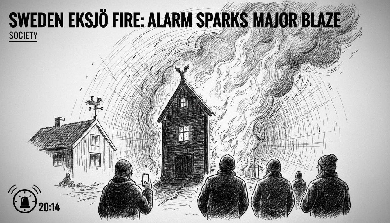 Sweden Eksjö Fire: 20:14 Alarm Sparks Major Blaze
