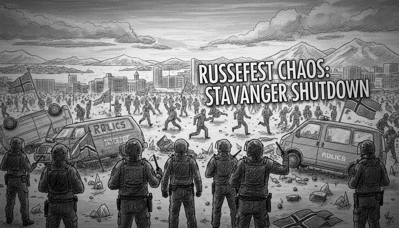 Police Shut Down Riot at Norwegian Russefest Celebration