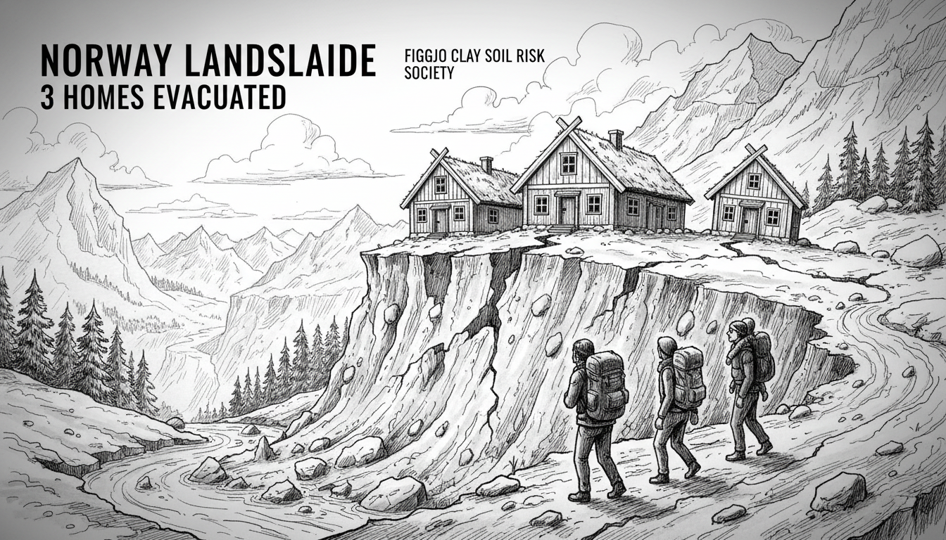 Norway Landslide Evacuates 3 Homes: Figgjo Clay Soil Risk