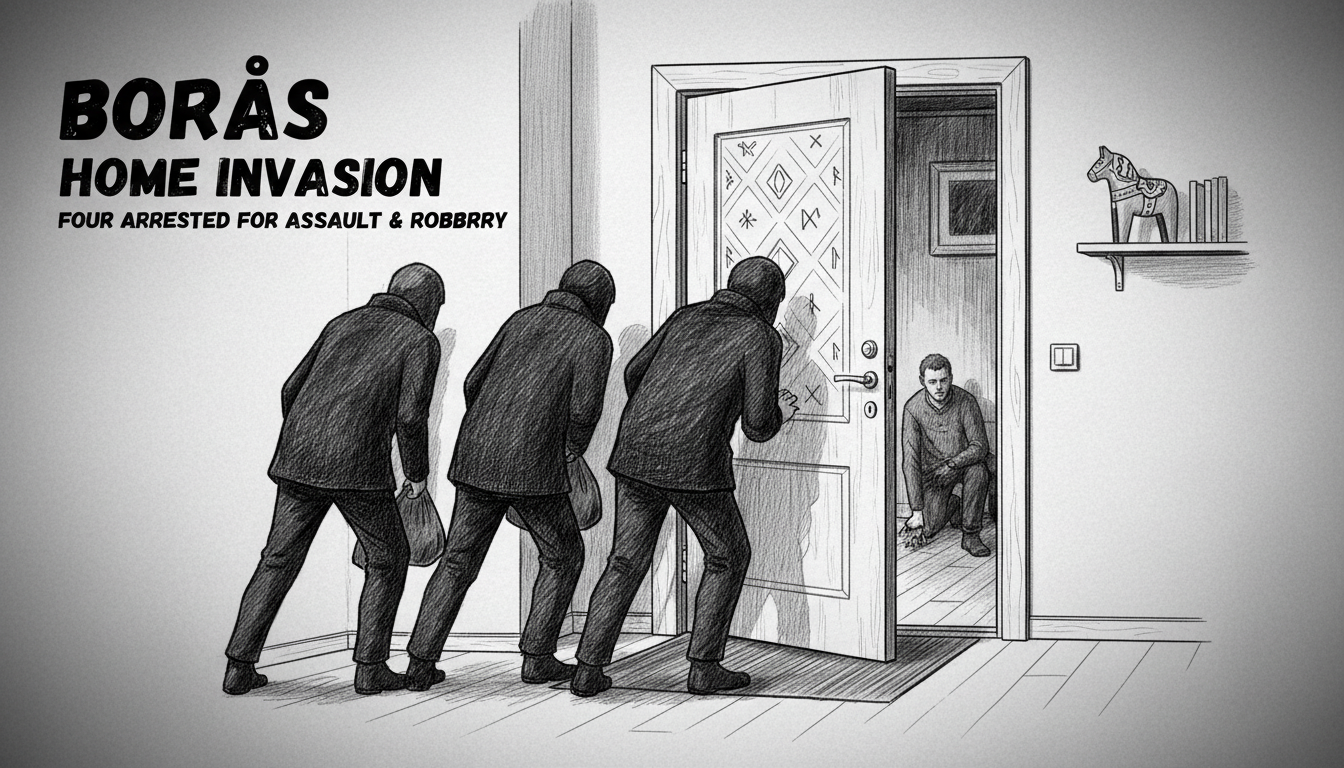 Man assaulted and robbed in Borås home invasion