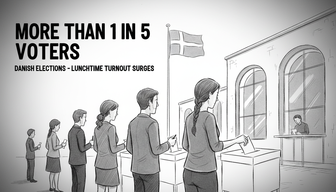 More Than One in Five Voters Cast Ballots by Lunchtime in Danish Elections