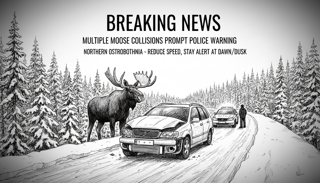 Multiple Moose Collisions Prompt Police Warning in Northern Ostrobothnia
