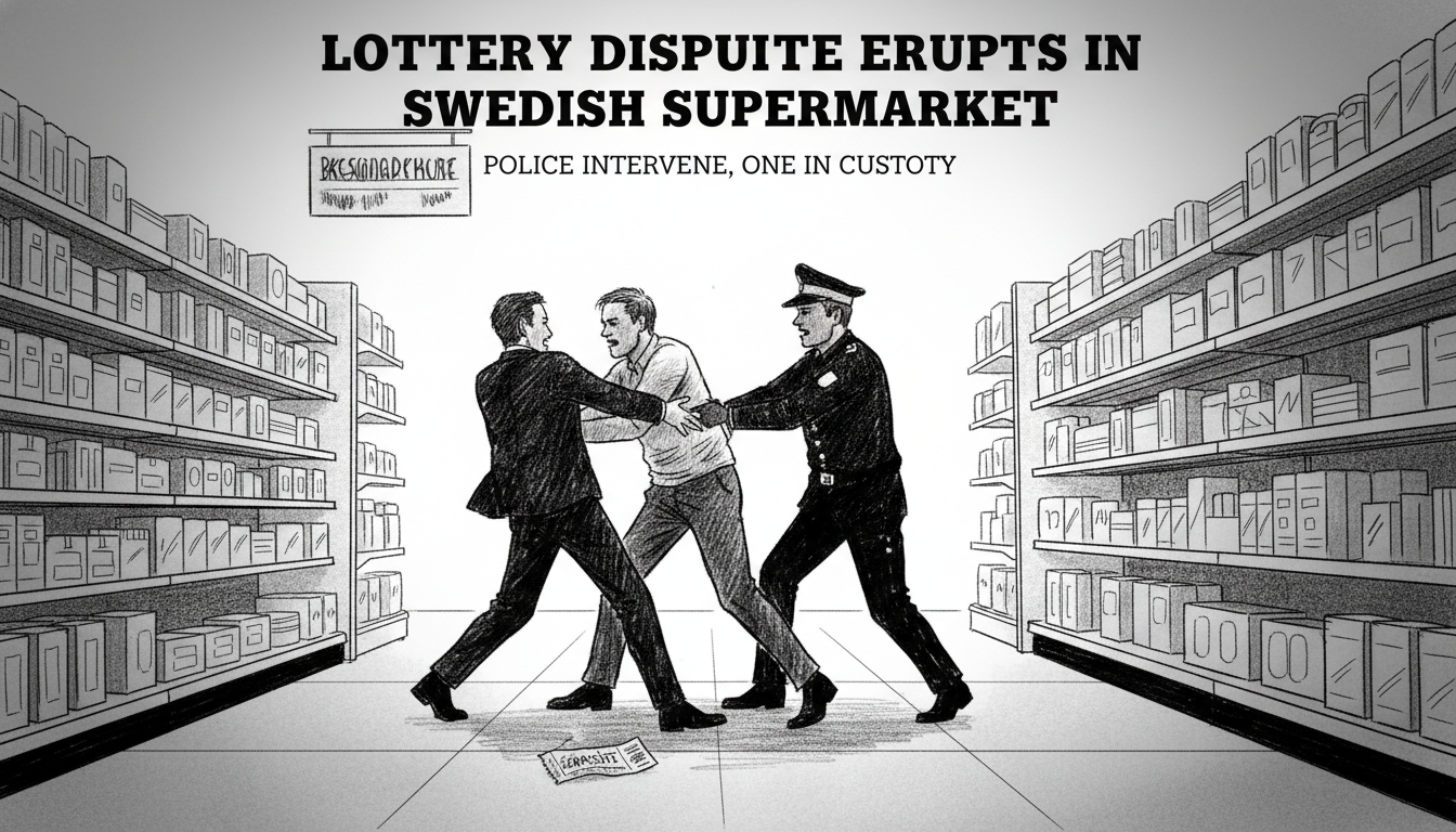 Lottery Dispute Leads to Police Intervention at Swedish Supermarket