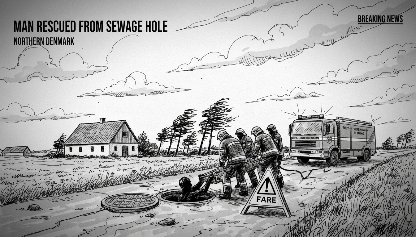 Man Rescued After Falling Into Sewage Hole in Northern Denmark