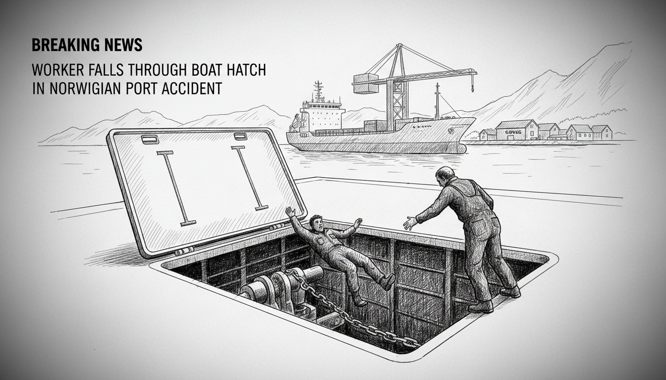 Worker Falls Through Boat Hatch in Norwegian Port Accident