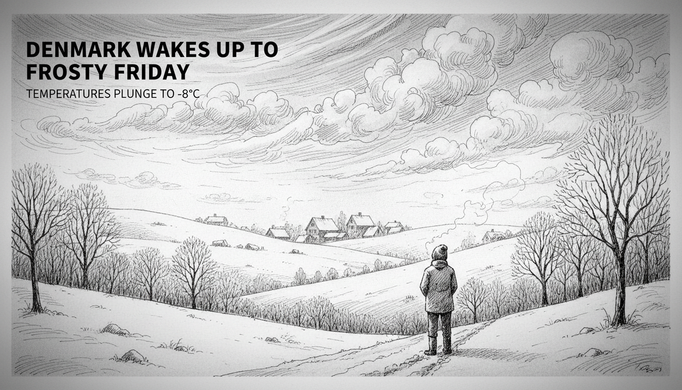Denmark Wakes Up to Frosty Friday as Temperatures Plunge