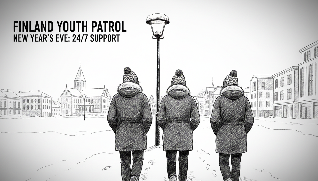 Finland Youth Workers Patrol New Year's Eve: 24/7 Support