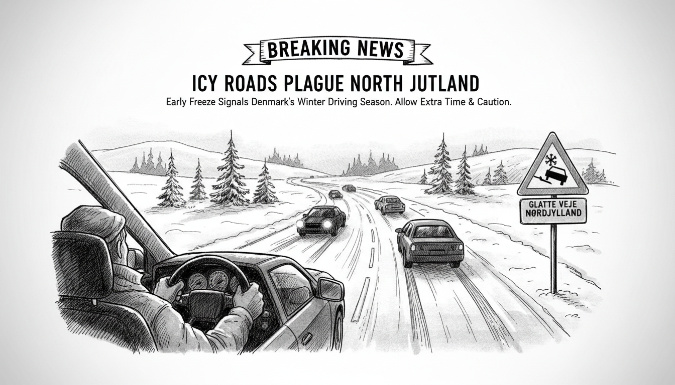 Icy Roads Reported Across Multiple North Jutland Municipalities
