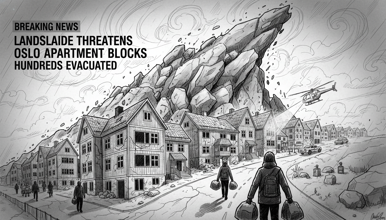 Landslide Threatens Oslo Apartment Blocks, Hundreds Evacuated