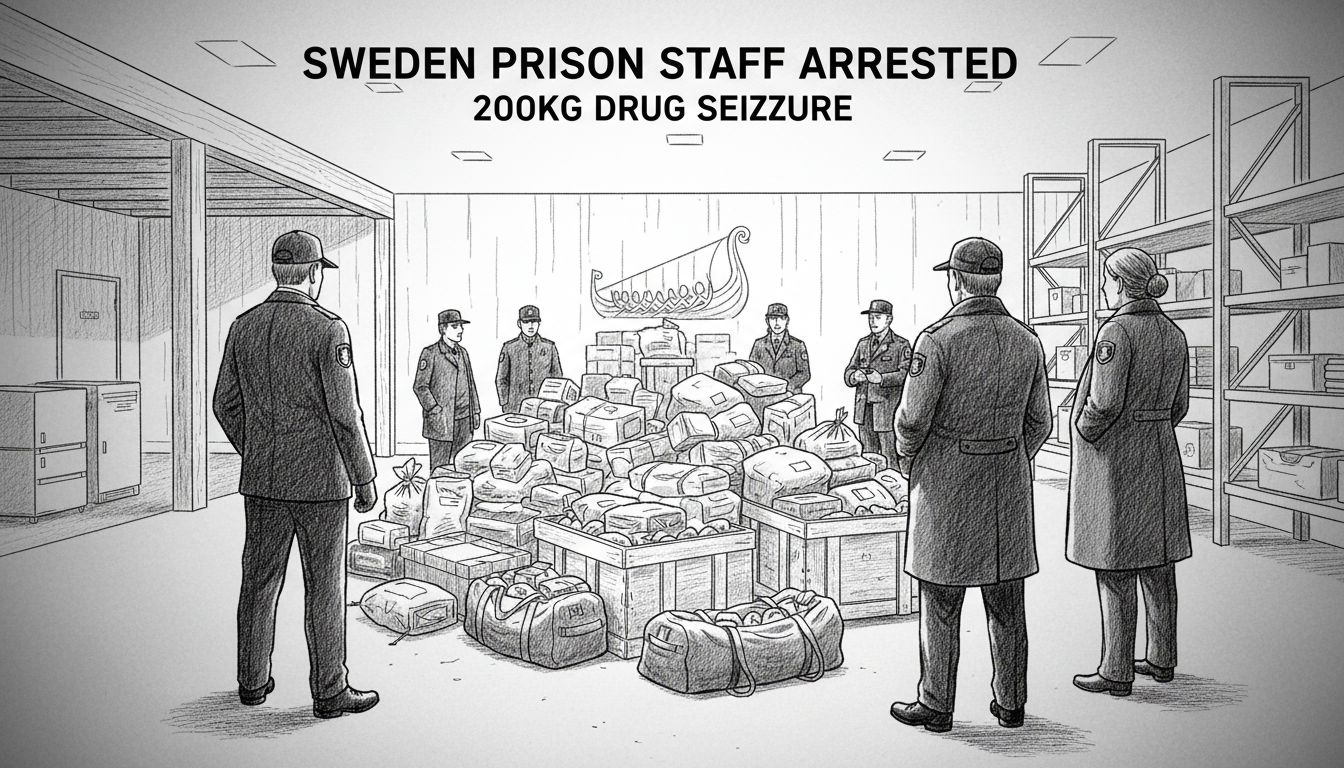 Sweden Prison Staff Arrested: 200kg Drug Seizure