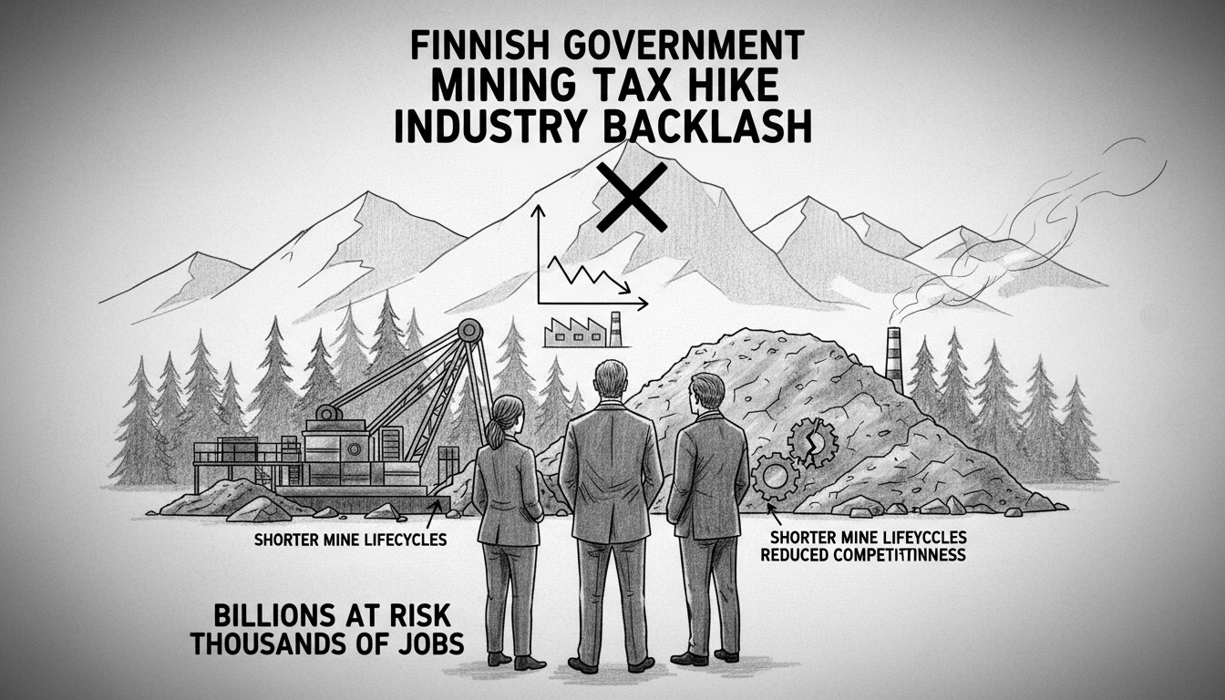 Finnish Government Faces Mining Industry Backlash Over Tax Hike Proposal