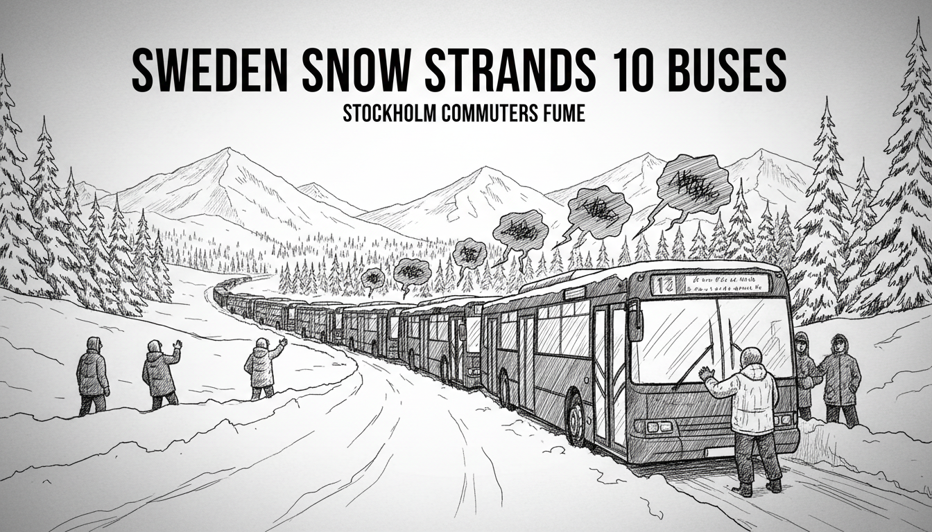 Sweden Snow Strands 10 Buses: Stockholm Commuters Fume