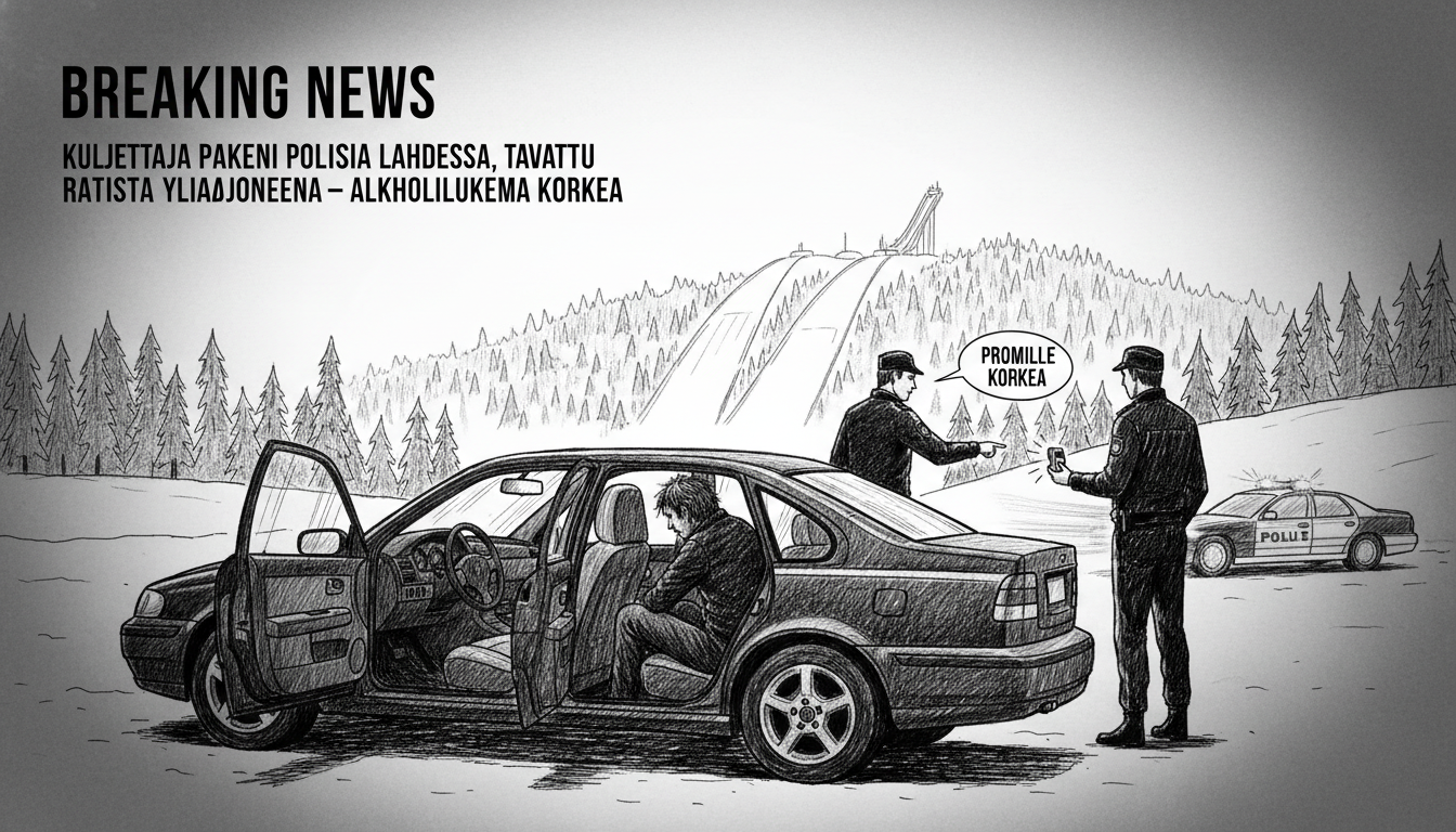 Driver Flees Police in Lahti, Found with High Alcohol Reading