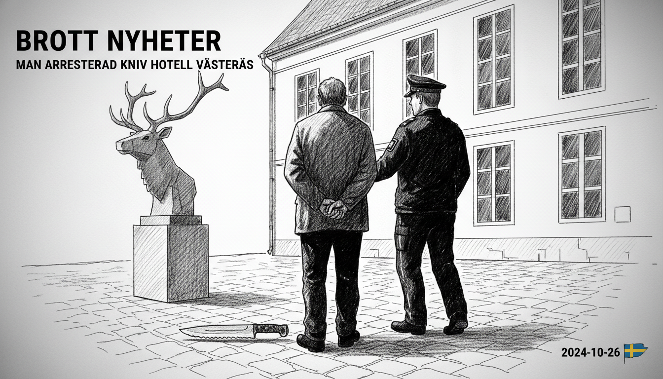 Man arrested with knife at Swedish hotel