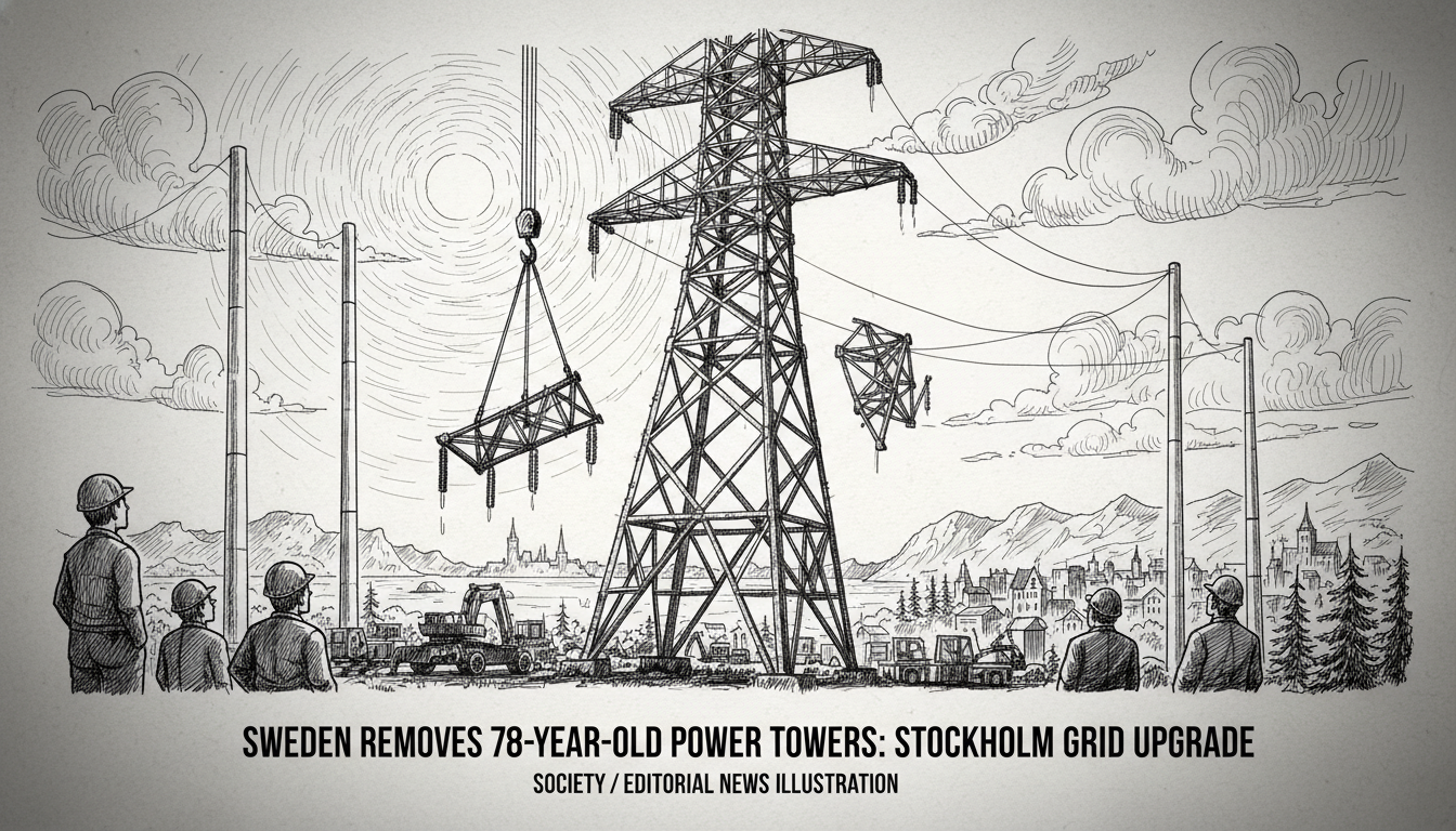 Sweden Removes 78-Year-Old Power Towers: Stockholm Grid Upgrade