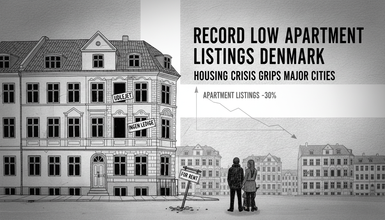 Record Low Apartment Listings in Denmark's Major Cities