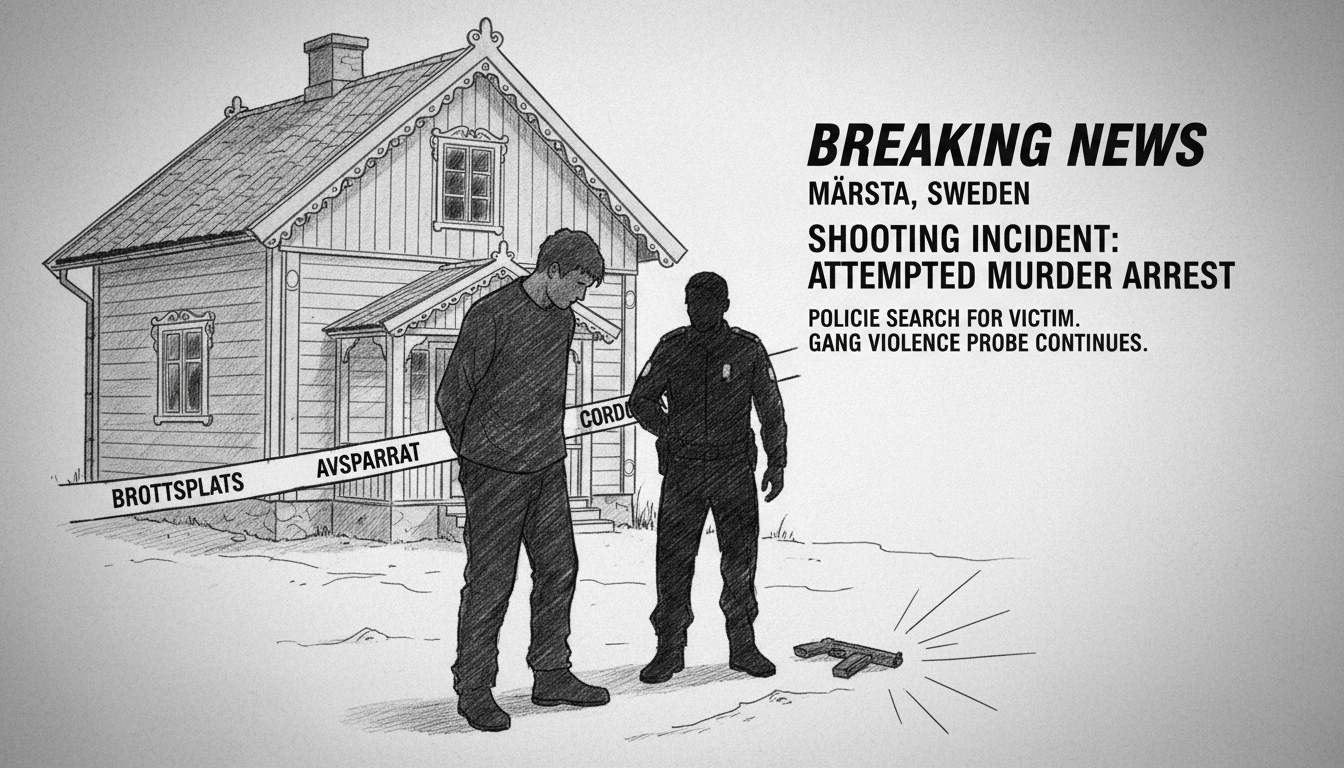 Shooting Incident in Märsta Leads to Attempted Murder Arrest
