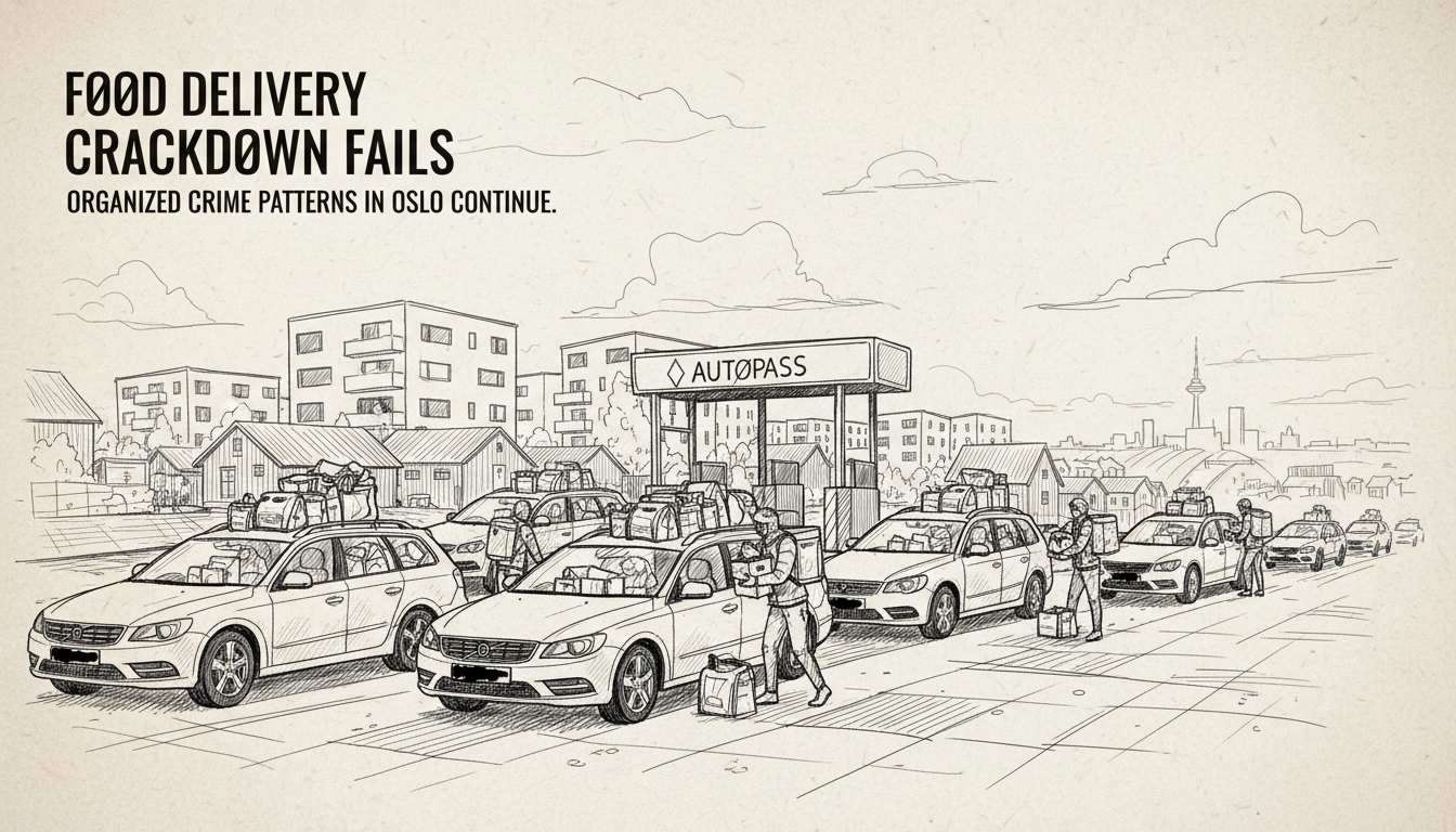 Food Delivery Crackdown Fails to Stop Organized Crime Patterns in Oslo