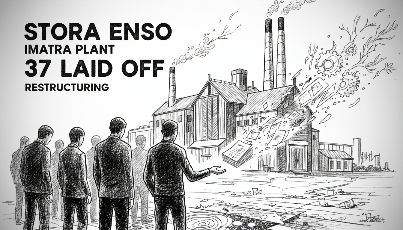 Stora Enso Lays Off 37 Workers at Imatra Plant Amid Restructuring