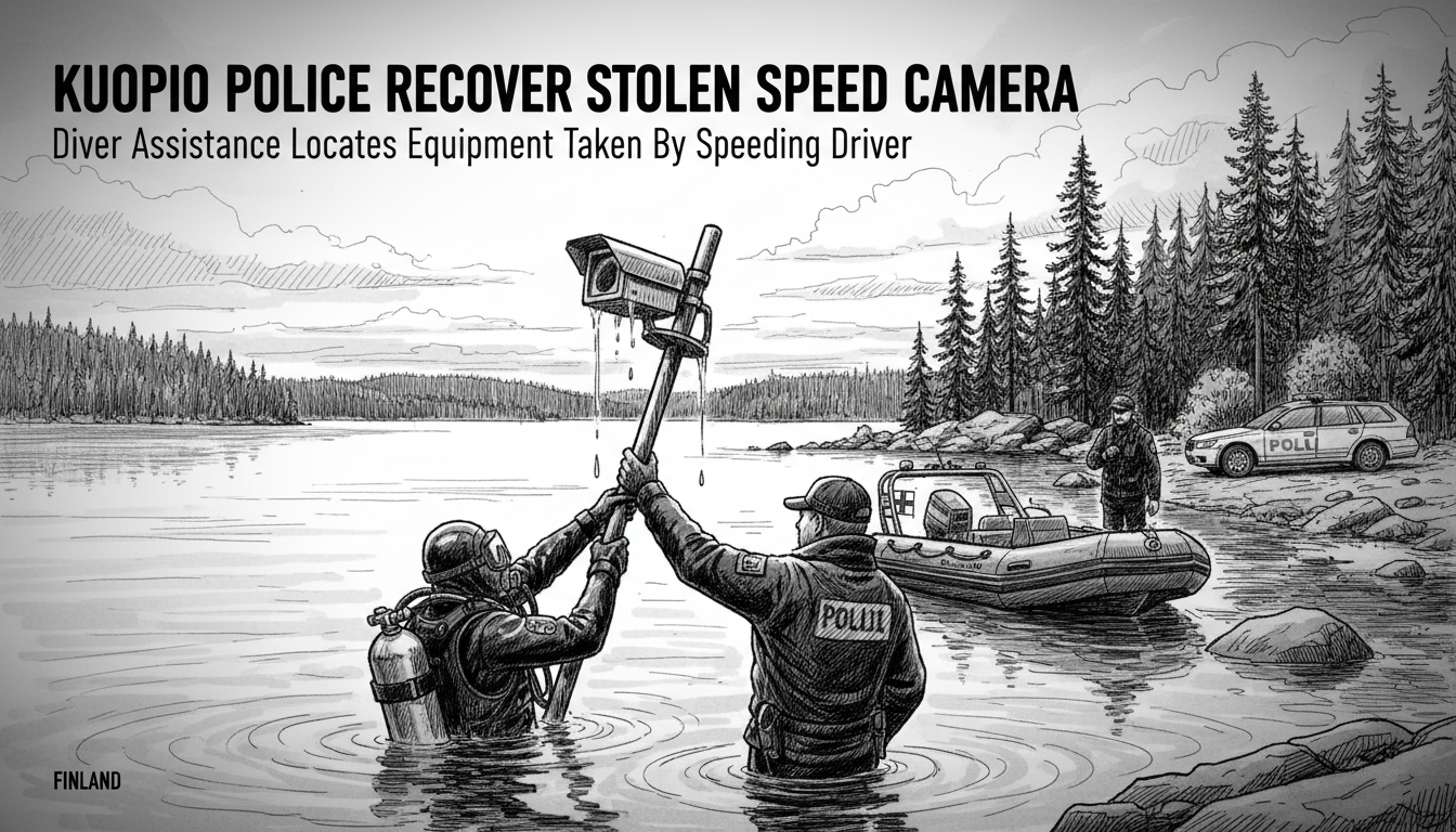 Kuopio Police Recover Stolen Speed Camera with Diver Assistance