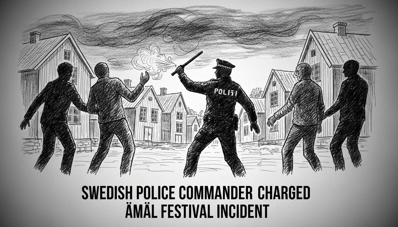 Police Officer Charged After Baton and Pepper Spray Incident at Swedish Festival