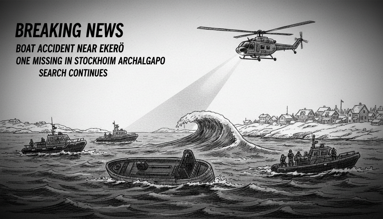 Boat Accident Near Ekerö Leaves One Missing in Stockholm Archipelago