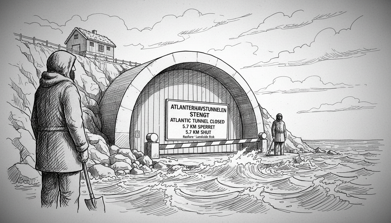 Norway Atlantic Tunnel Closed: 5.7km Shut