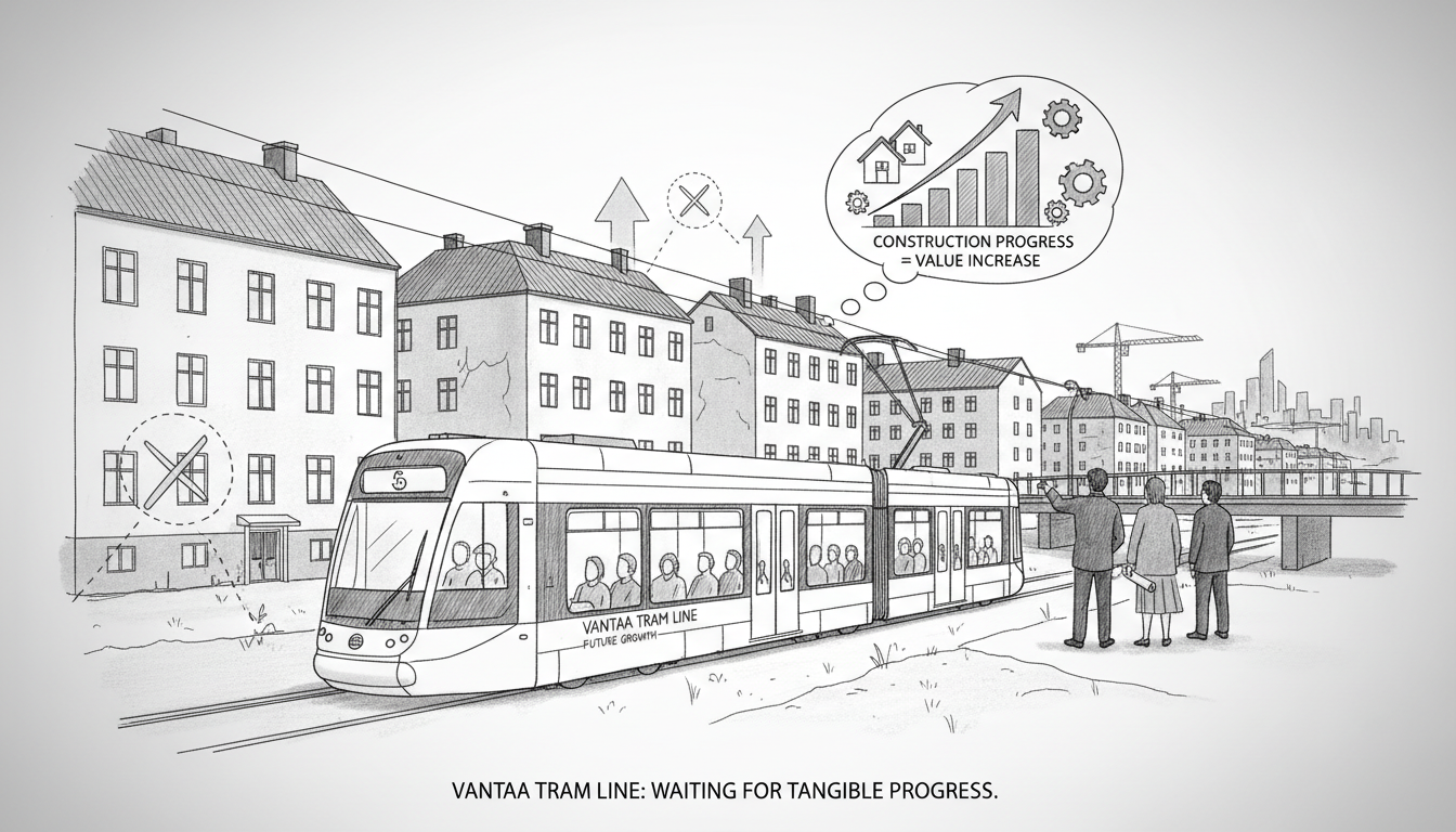 Vantaa Tram Line Yet to Impact Housing Prices Along Route