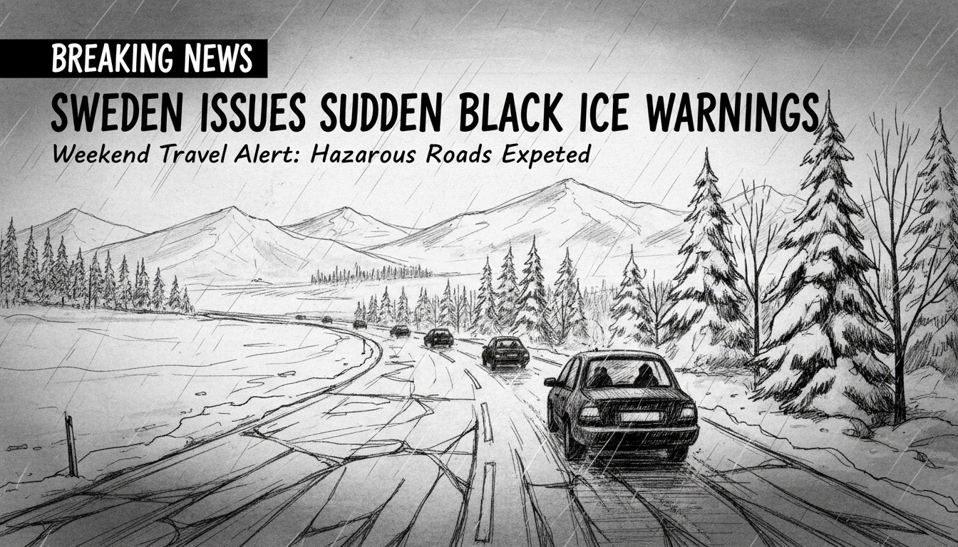 Sweden Issues Sudden Black Ice Warnings for Weekend Travel