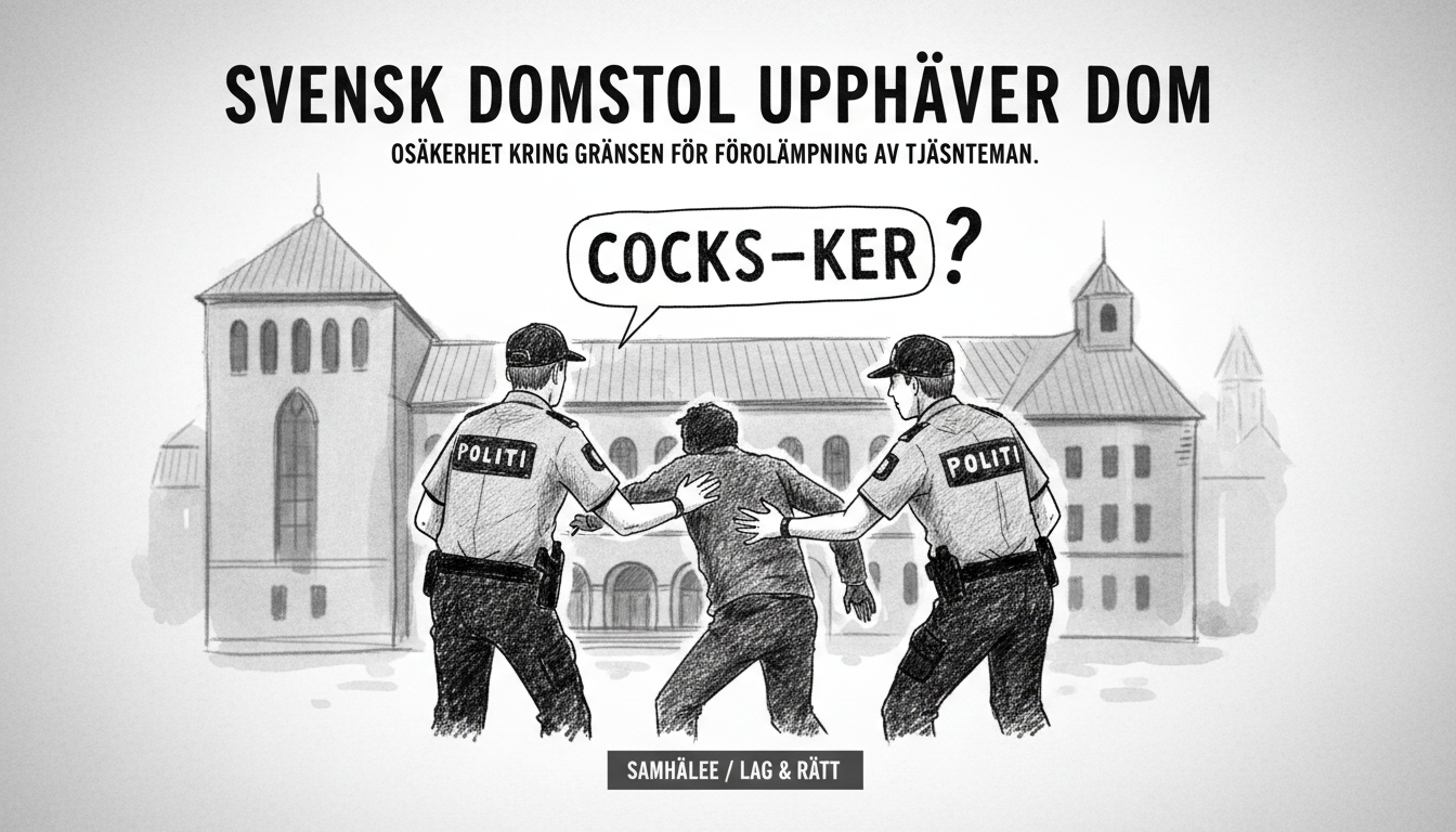 Swedish Court Overturns Insult Conviction Against Police Officer