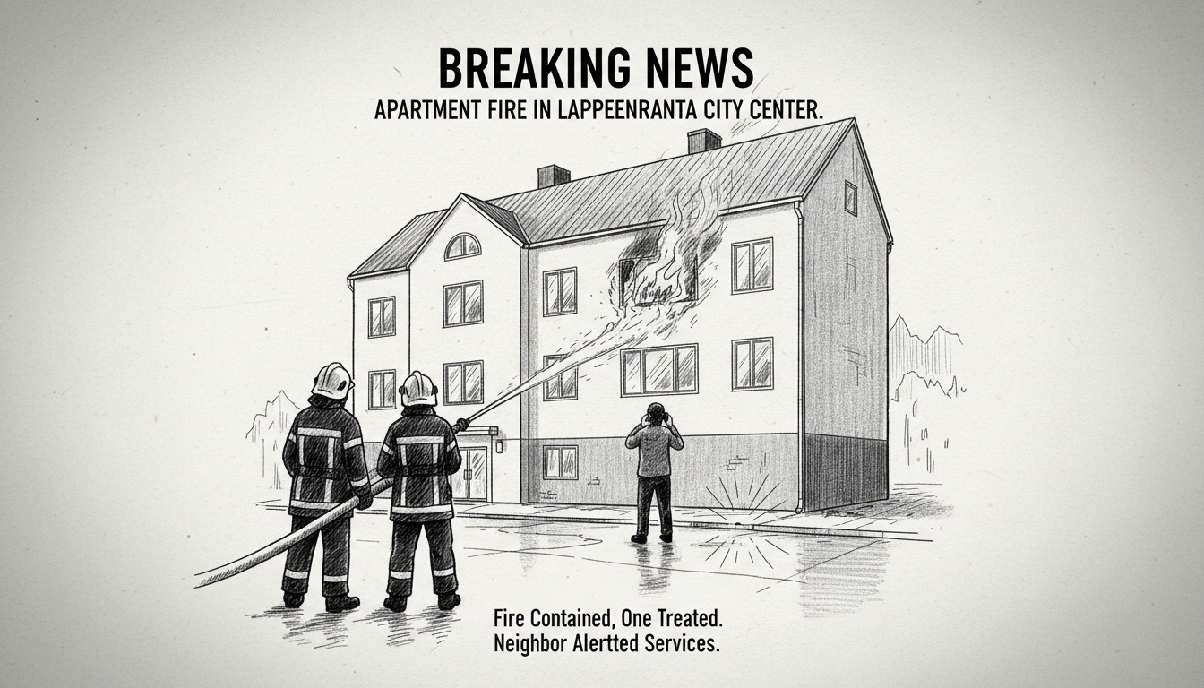 Apartment Fire Breaks Out in Lappeenranta City Center