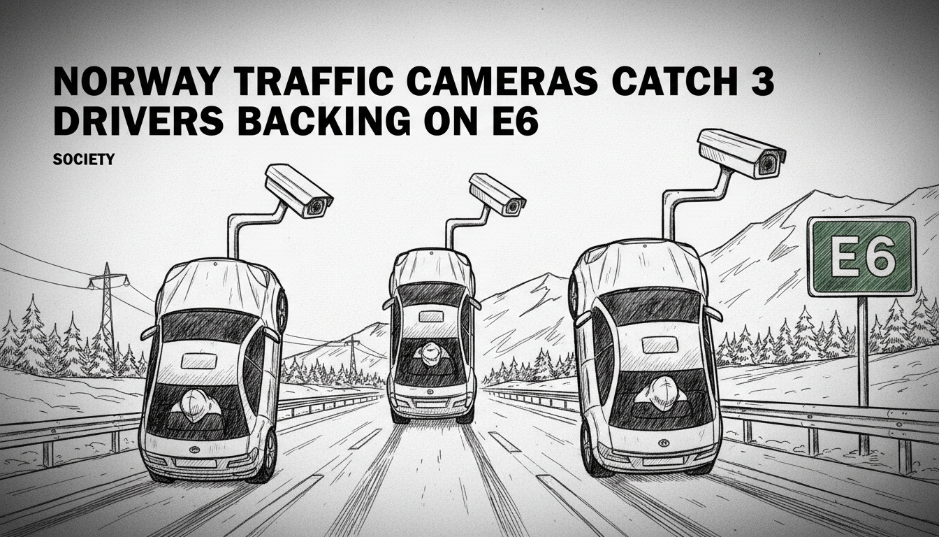 Norway Traffic Cameras Catch 3 Drivers Backing on E6