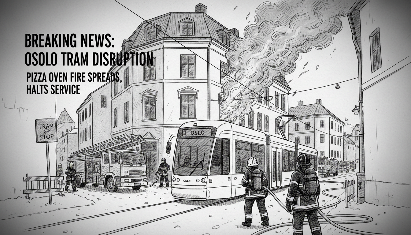 Oslo Tram Service Disrupted After Pizza Oven Fire Spreads