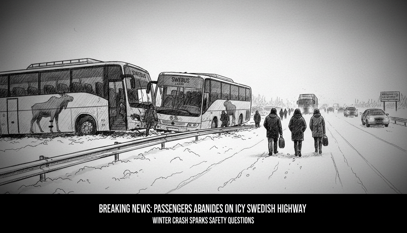 Passengers Jump From Buses on Swedish Highway After Serious Crash
