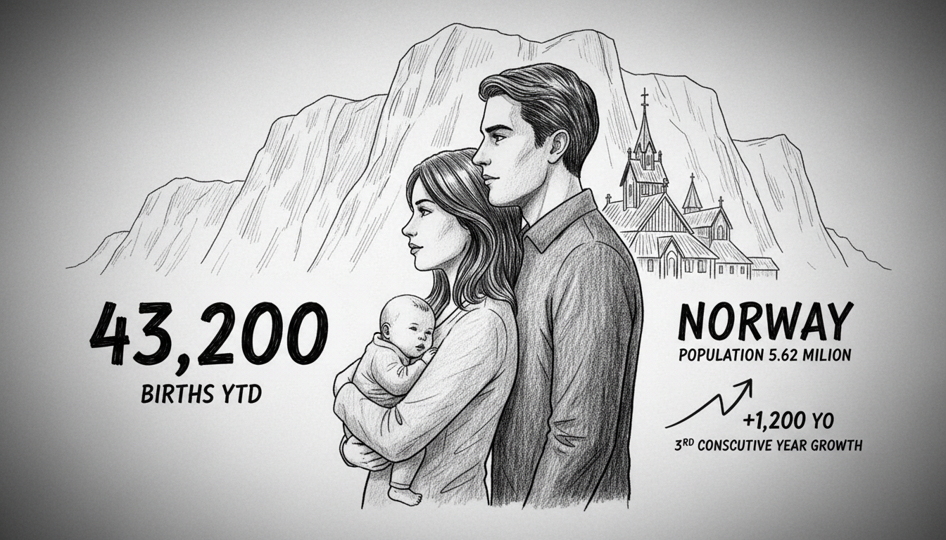 Norwegian Birth Rates Continue Steady Growth in Third Quarter