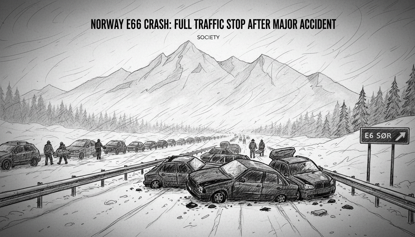 Norway E6 Crash: Full Traffic Stop After Major Accident