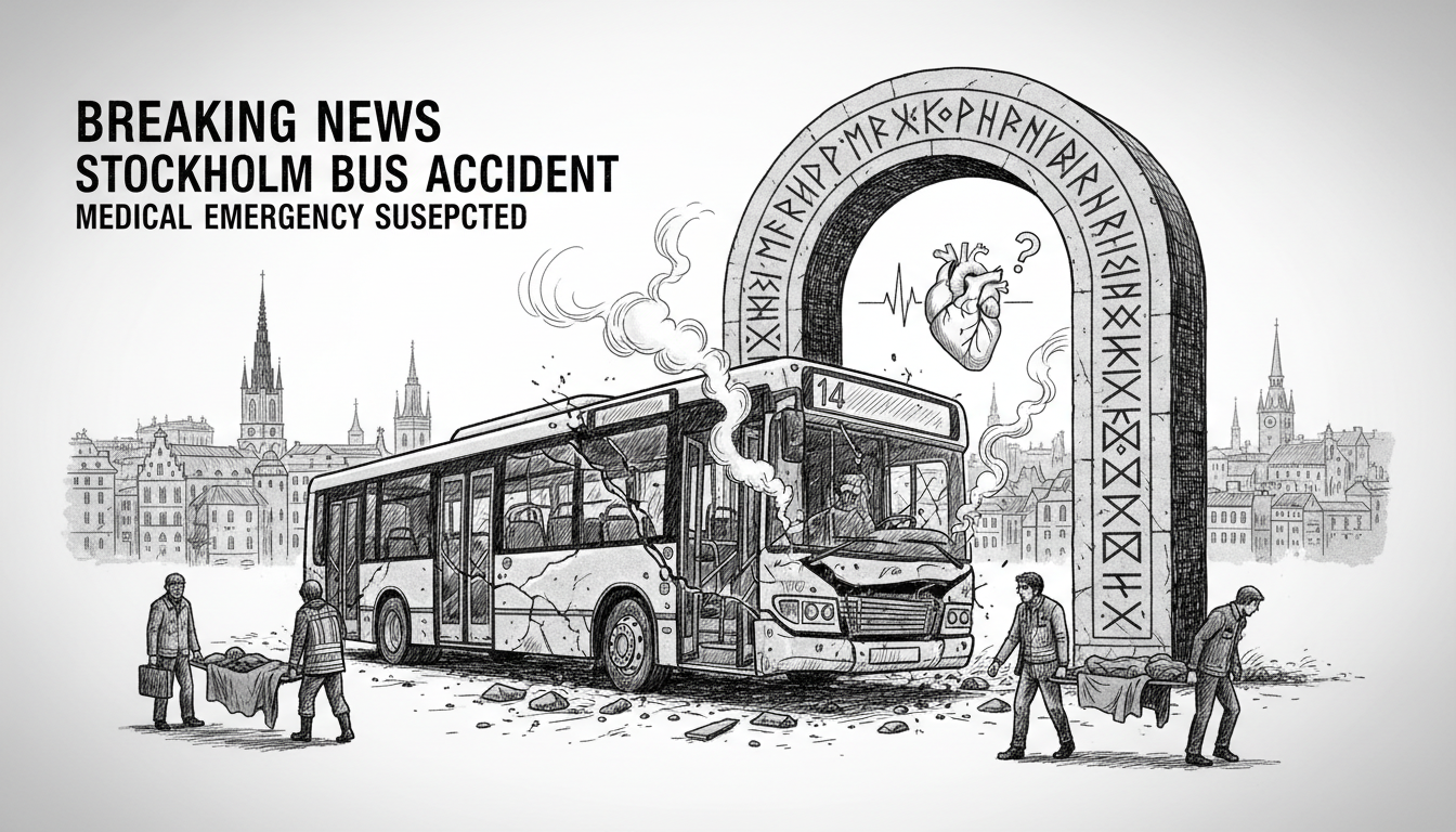 Medical Emergency Suspected in Stockholm Bus Accident Investigation