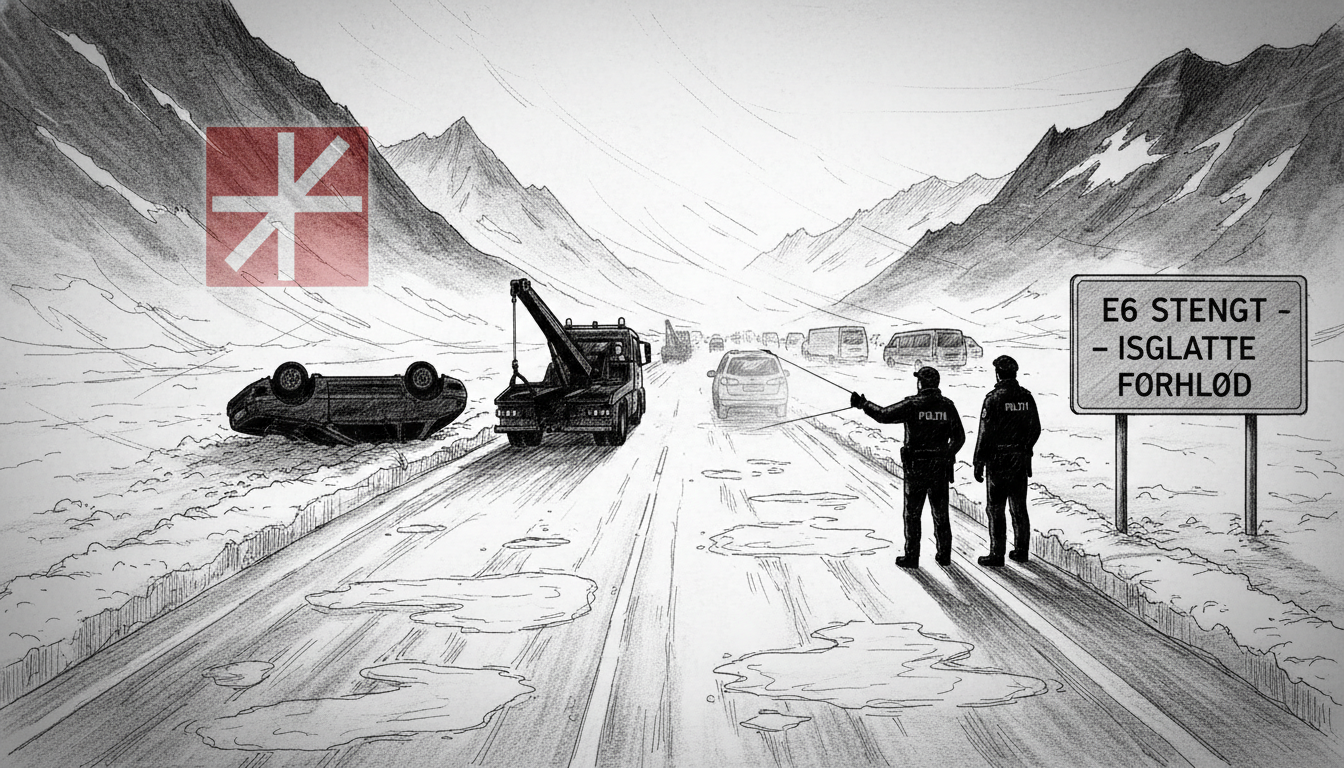 Treacherous Ice Conditions Close Key Norwegian Highway Sections