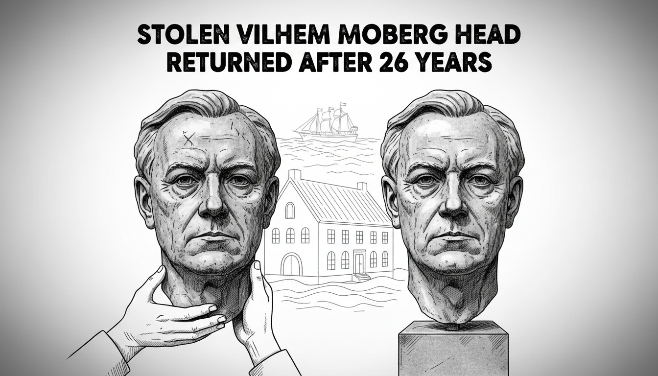 Stolen Vilhelm Moberg Bronze Head Returned After 26 Years