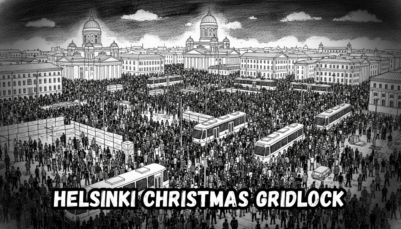 Helsinki Christmas Opening Parade Creates City Center Gridlock