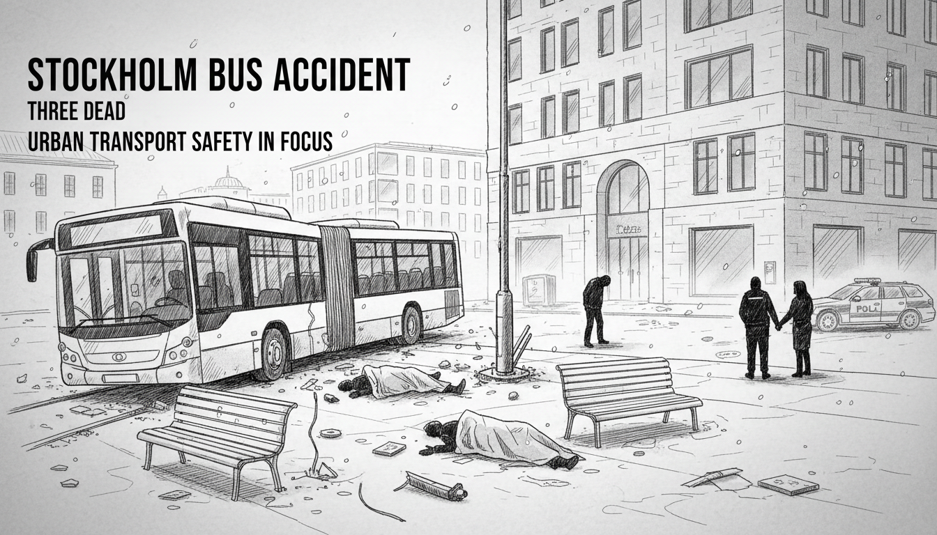 Bus Accident on Stockholm Sidewalk Leaves Three Dead