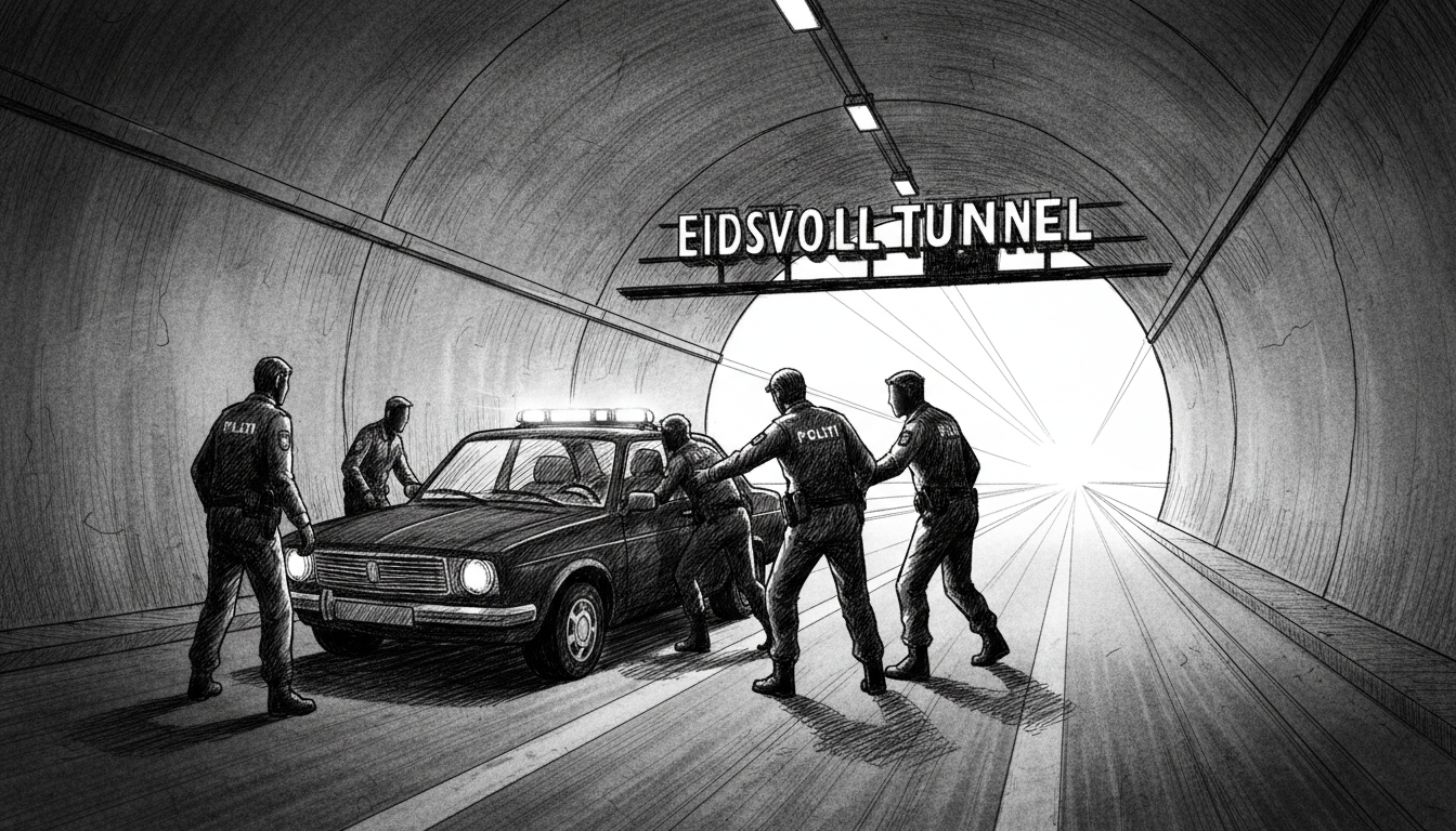 Police Chase on E6 Highway Ends With Arrest in Eidsvoll Tunnel