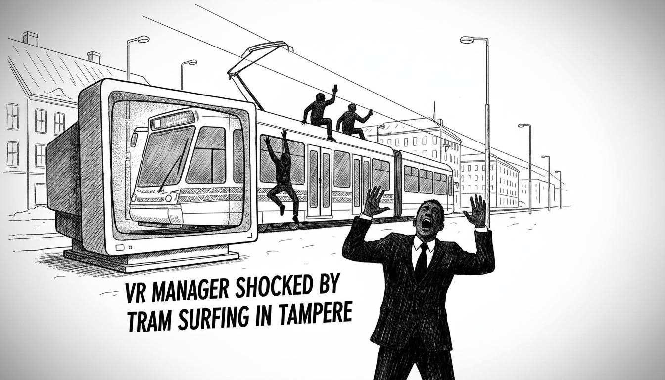 VR Manager Shocked by Dangerous Tram Surfing Video in Tampere