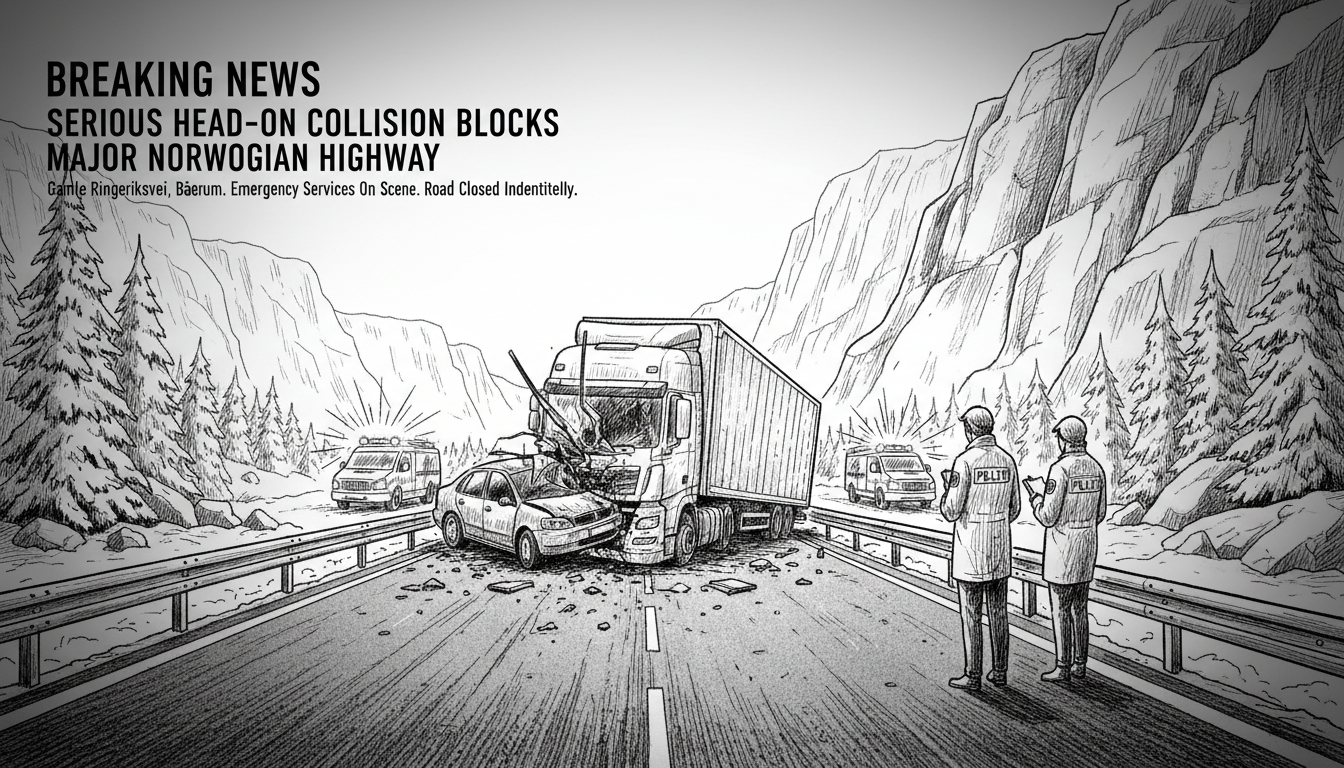 Serious Head-On Collision Blocks Major Norwegian Highway