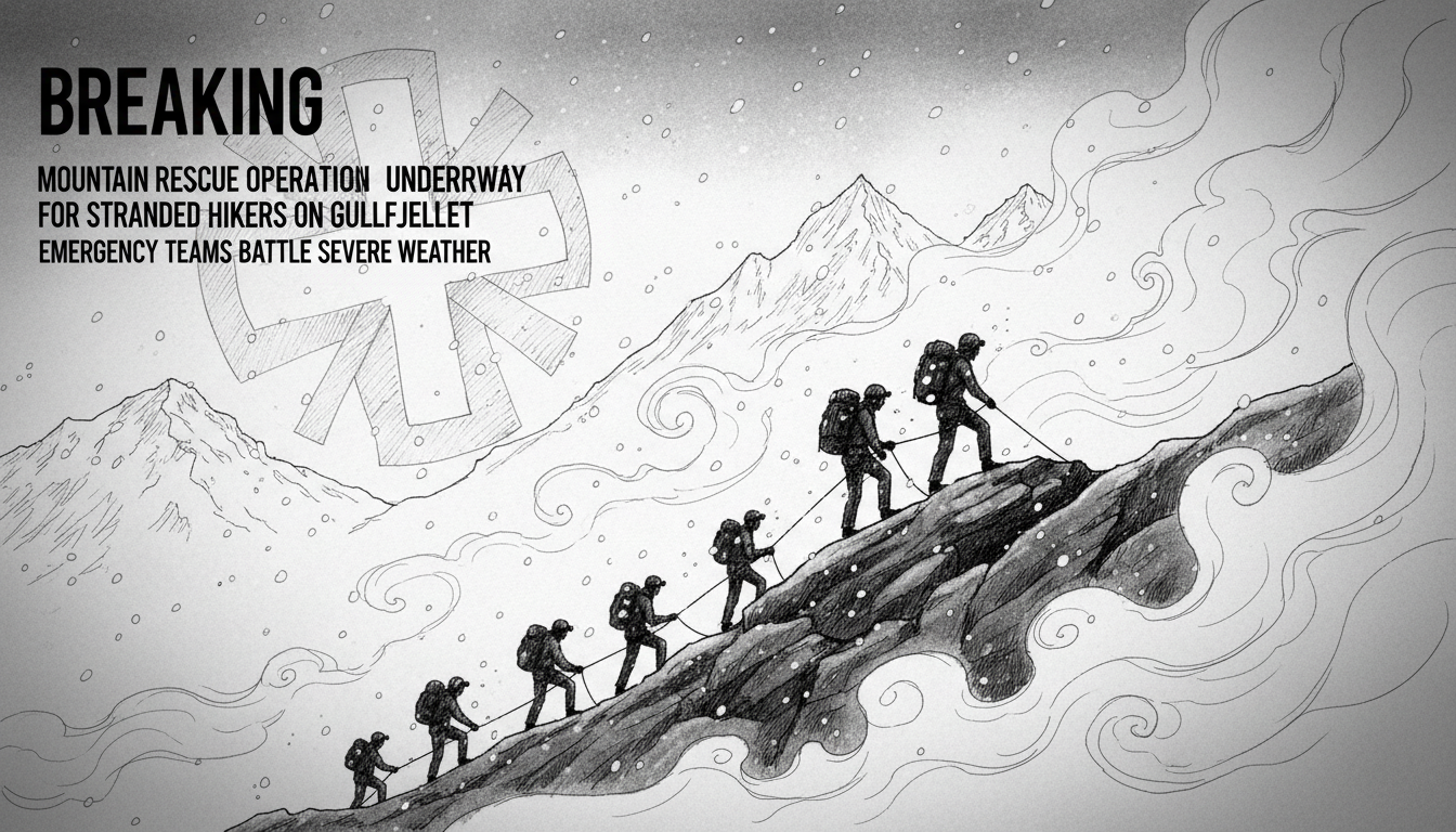 Mountain Rescue Operation Underway for Stranded Hikers on Gullfjellet