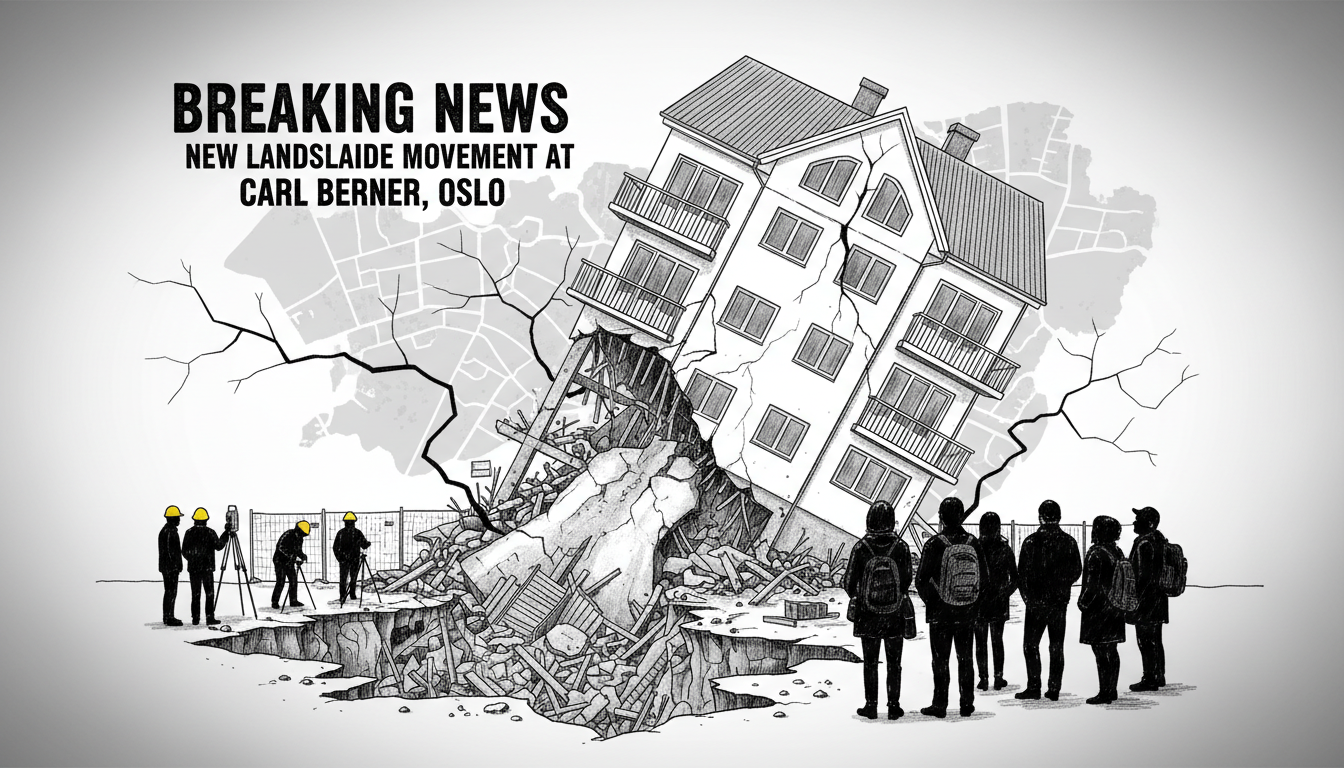 New Landslide Movement at Carl Berner in Oslo