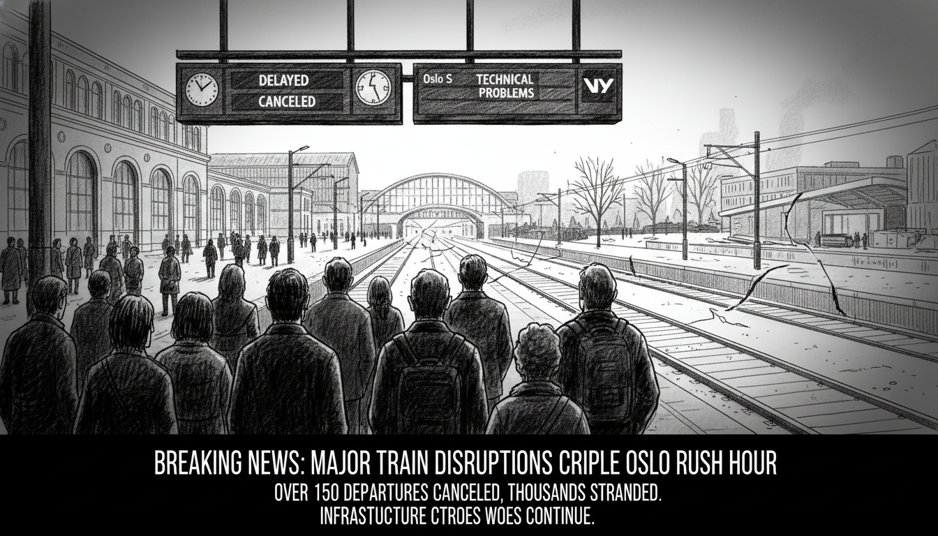 Major Train Disruptions in Oslo Rush Hour