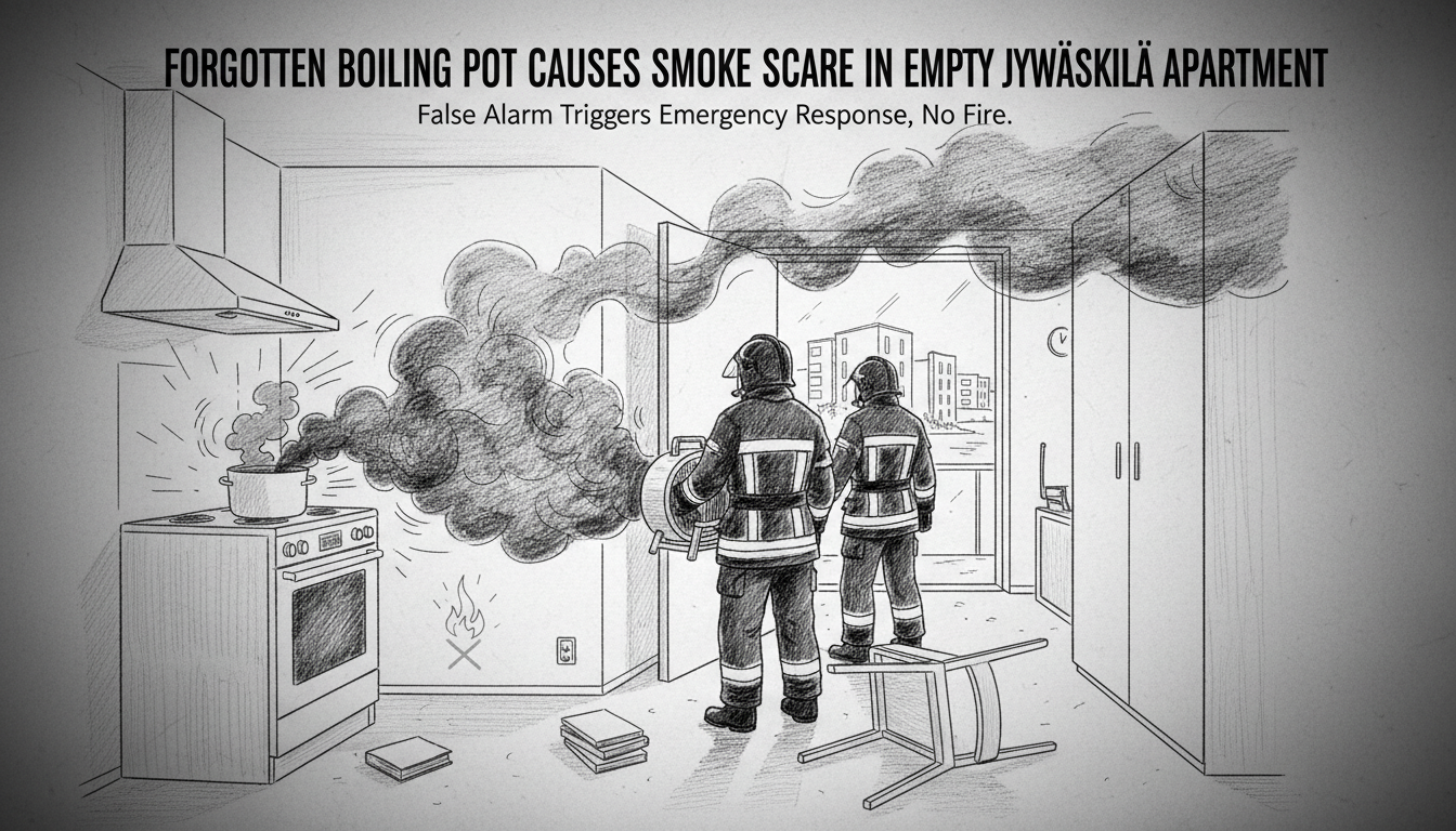 Forgotten Boiling Pot Causes Smoke Scare in Empty Jyväskylä Apartment